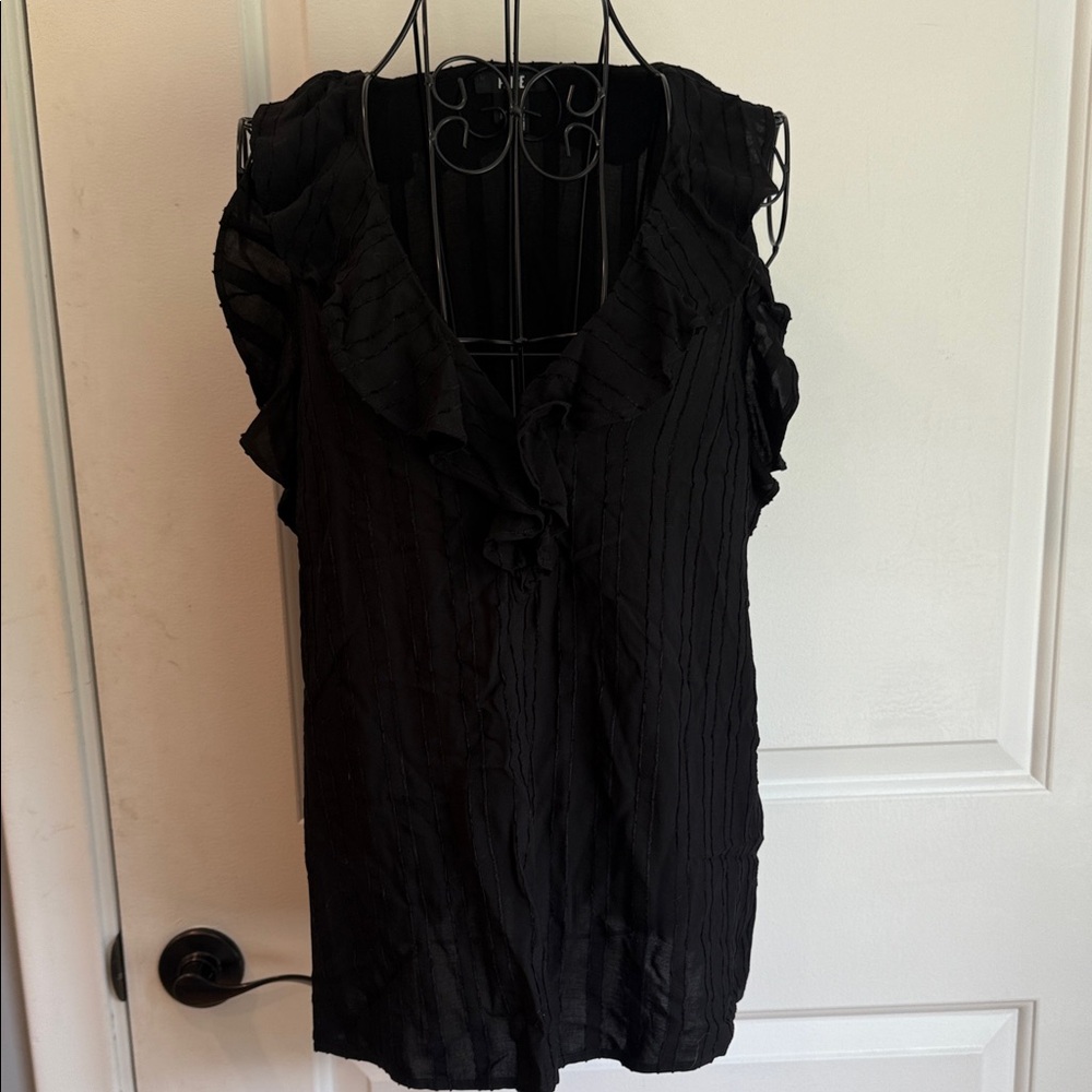 PAIGE
Farfalla Ruffle Sleeveless Top In Black - Picture 2 of 4